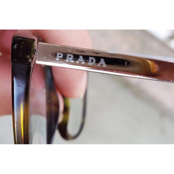 PRADA VPR 13U 2AU-101 50 18 140 EYEGLASSES TORTOISE SILVER FRAME MADE IN ITALY - Picture 10 of 10